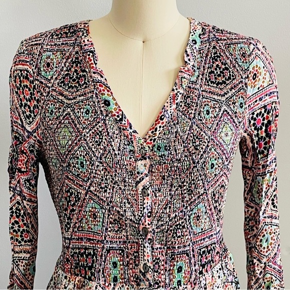 Anthropologie Maeve Tiled Amethyst Dress- Size Medium- Multicolored - Picture 6 of 9